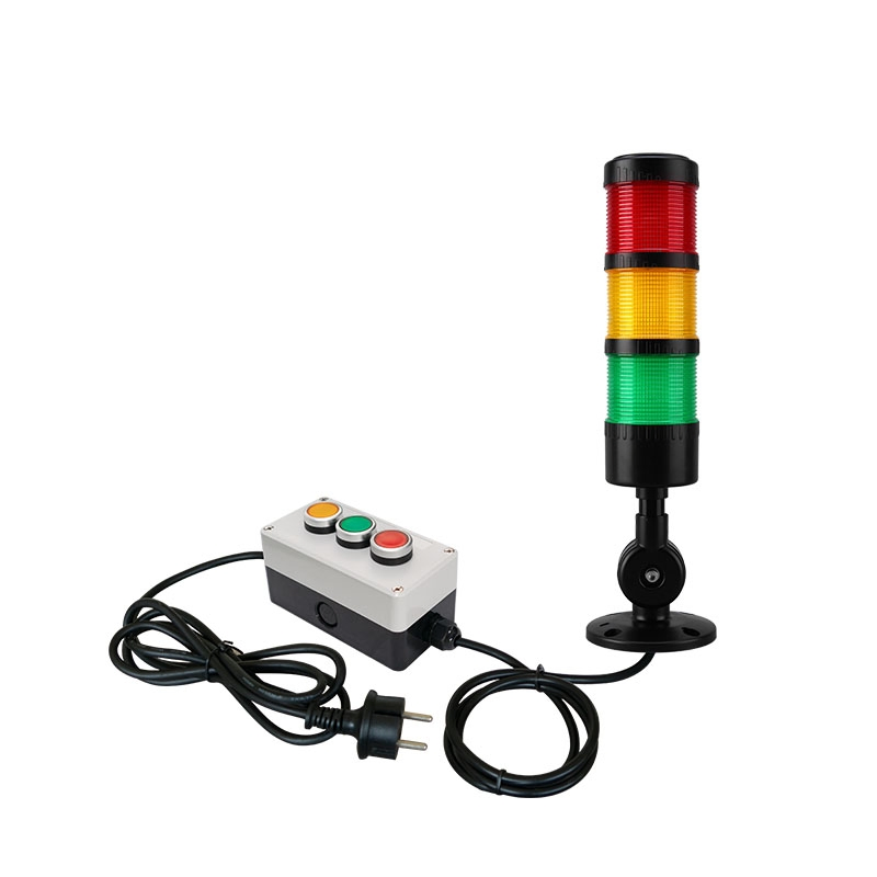 Industrial Multi-Layer Tower Warning Light with Buzzer Three-Color LED Plastic Security Alarm Indicator Signal Stack Light