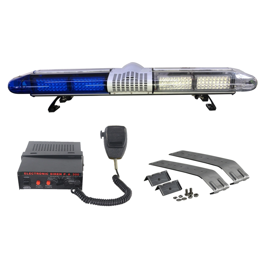 1200mm White Blue LED Warning Flashing Lightbar for Ambulance Emergency Vehicle