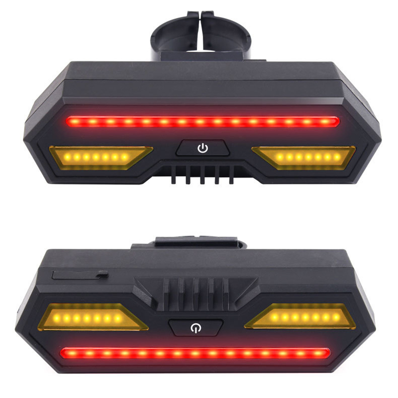 Bike Tail Light with Turn Signals Wireless USB Rechargeable Esg13321