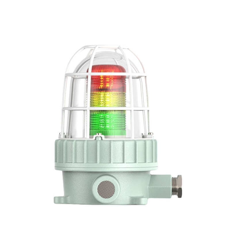 ATEX IP66 Industrial Aluminum Alloy Explosion Proof Sound Warning Light Alarm Rotating Blinker