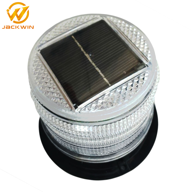 Solar Powered Amber Flashing Warning Lights with Magnetic / Screw Mounting Method