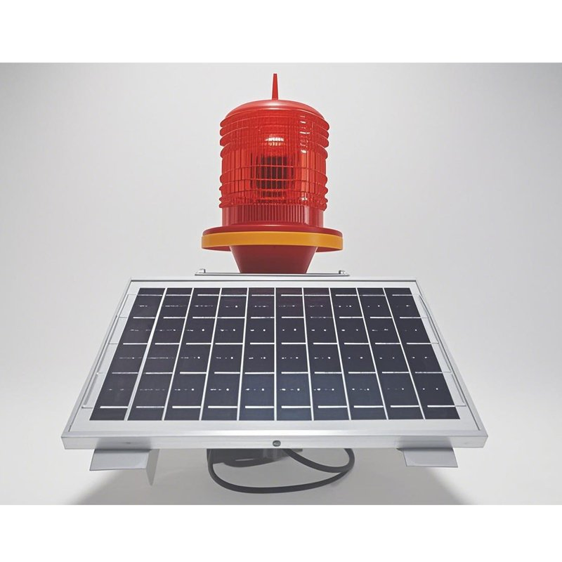 2026 Hot Sale Aluminum Body IP65 Solar Powered LED Obstruction Warning Light Aviation Tower Lighting Solution