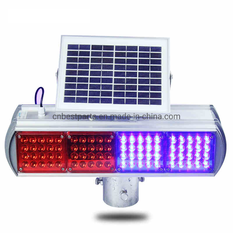 Emergency Hazard Strobe Light High Intensity Safety Warning LED Solar Strobe Warning Light Waterproof Construction Road Site