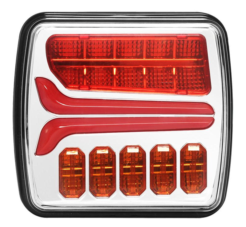 ECE Wireless 12V 24V Trailer Tail Lights Kit with Magnetic Rechargeable Stop Reverse Turn Signal Rear Lamp for Truck Tow Van