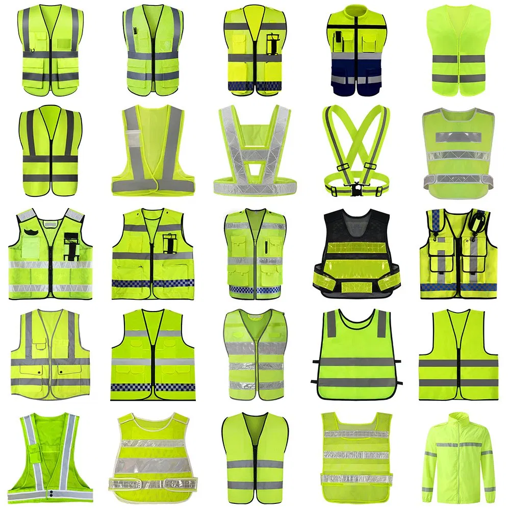 Factory Price Multi Pocket Road Reflective Work Vest Safety Vest