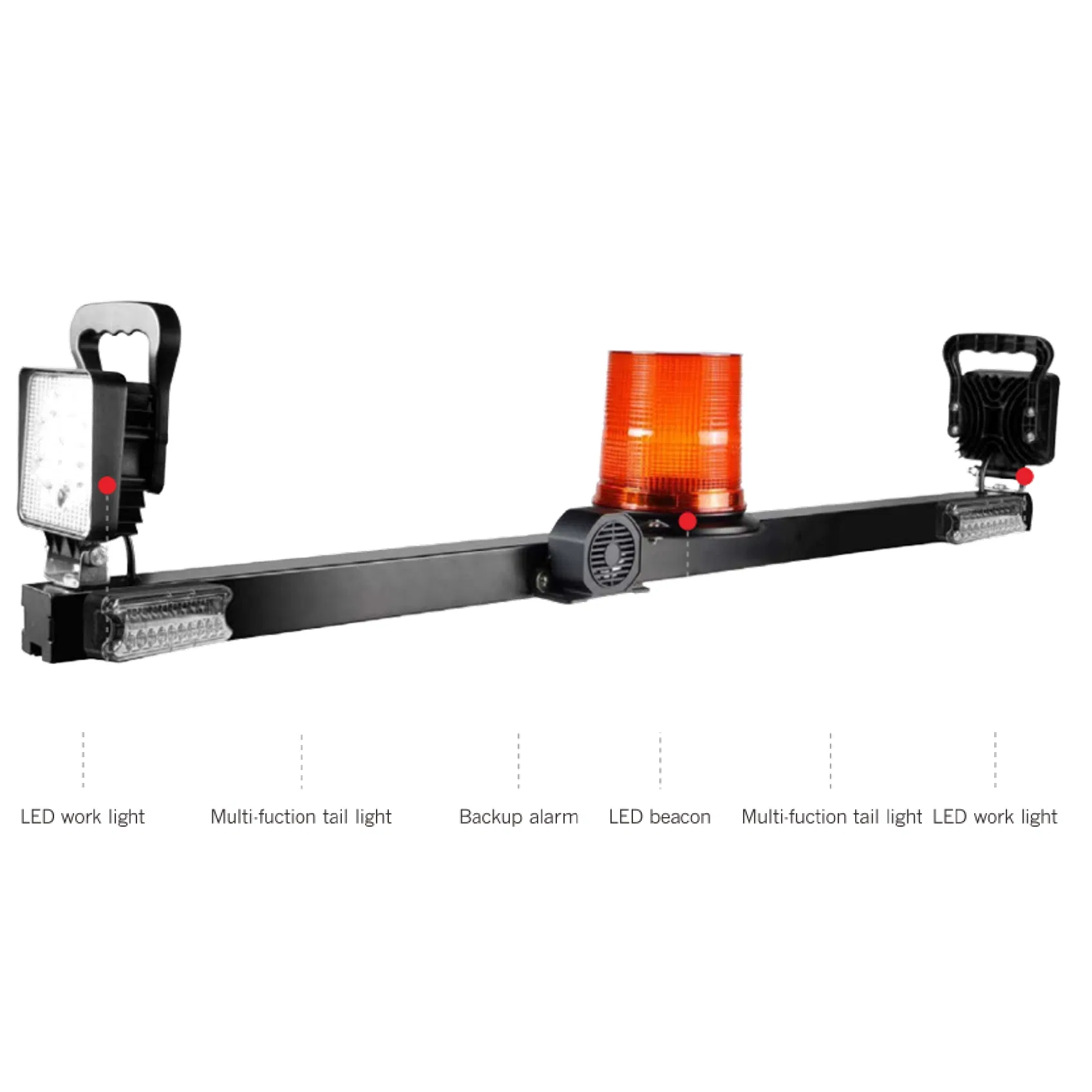 1.2m Car Roof Top Mining LED Warning Lightbar with Beacon Light Work Lamp