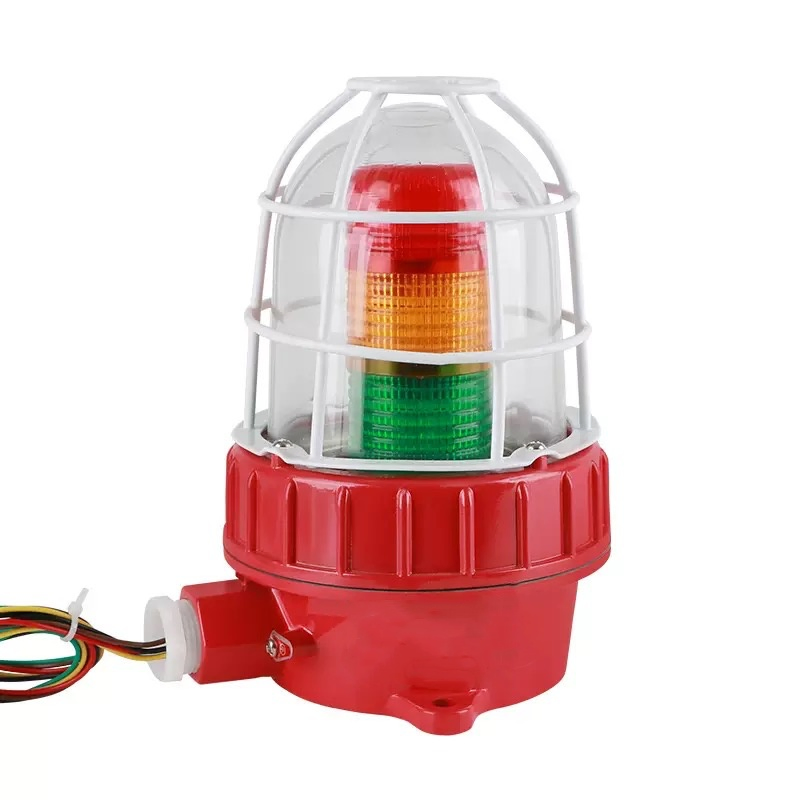 Industrial Amber Explosion-Proof Siren Emergency Sound Warning Light Red LED Flashing Strobe Alarm System