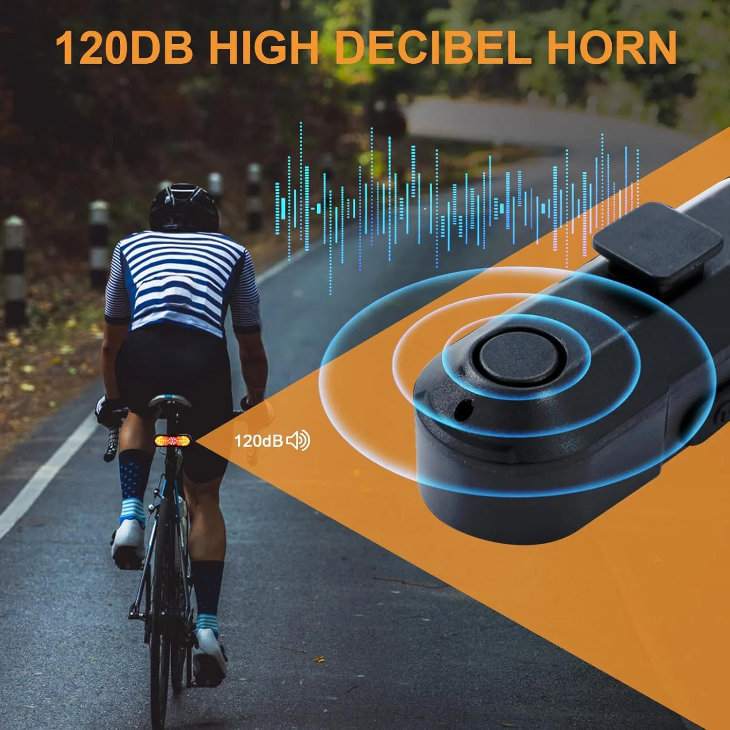 Smart Bike Tail Light with Turn Signal, Wireless Remote Control, USB Rechargeable Bicycle LED Warning Light, Waterproof Night Cycling Safety Bike Blinker for E-