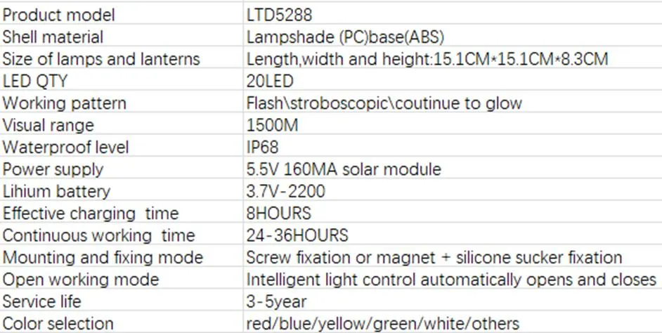Solar Traffic Flash LED Warning Strobe Light