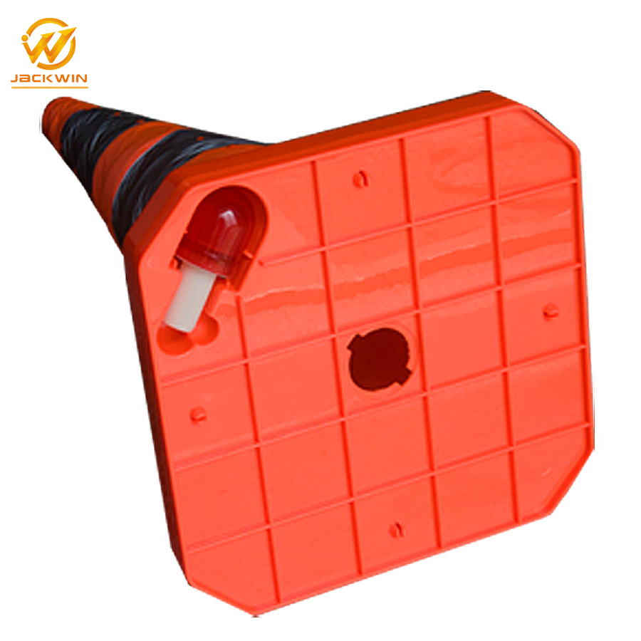 700mm Collapsible Orange Safety Traffic Cone with LED Light