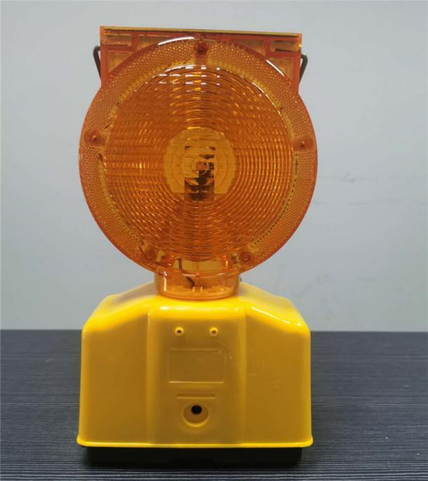 Solar Powered Amber ABS Material Construction Site Roadworks Traffic Safety Warning Blinker Lamp Light