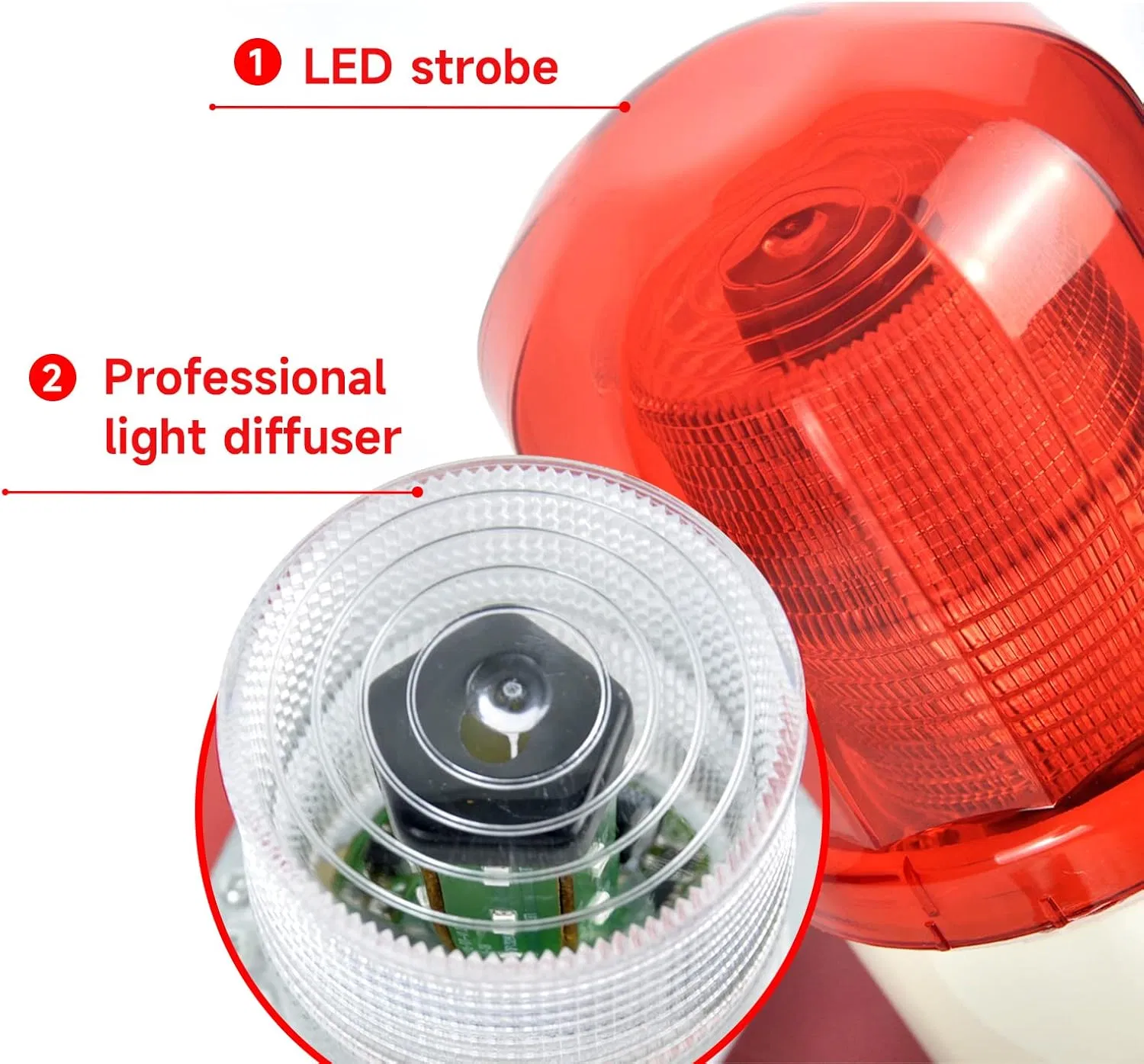 Touch-Controlled Industrial Door Alarm Light with 130 dB Alert