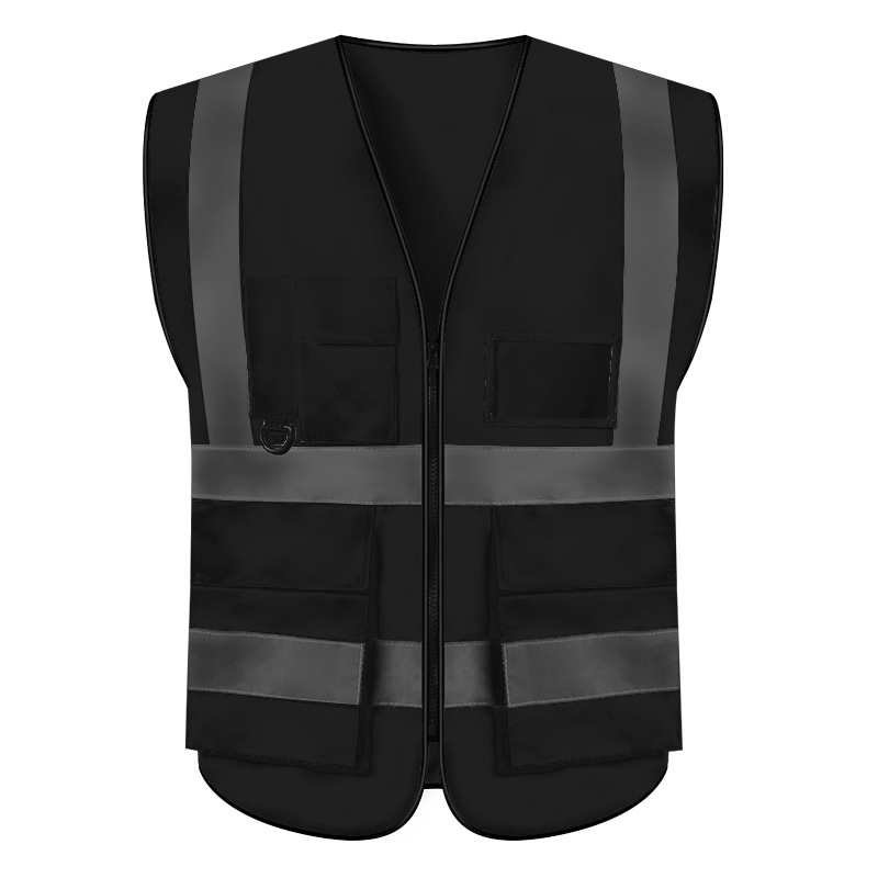 Customized Logo Color Reflective Vest Multi-Pocket Roadway Safety Jacket