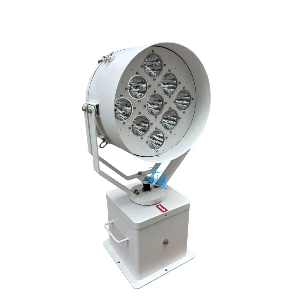 Marine LED Searchlight Designed for Long-Range Navigation, 2° Narrow Beam 1-6 Km, Manual/Remote Options, Stainless-Steel Build for Ports and Coastal Defense