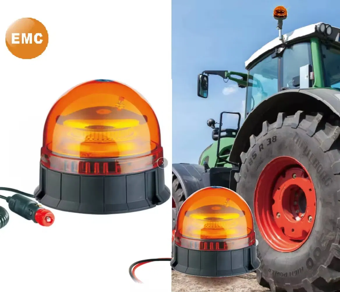 Rotating Flashing Lamp Heavy Duty Tractor Excavator Truck Emergency Beacon Light