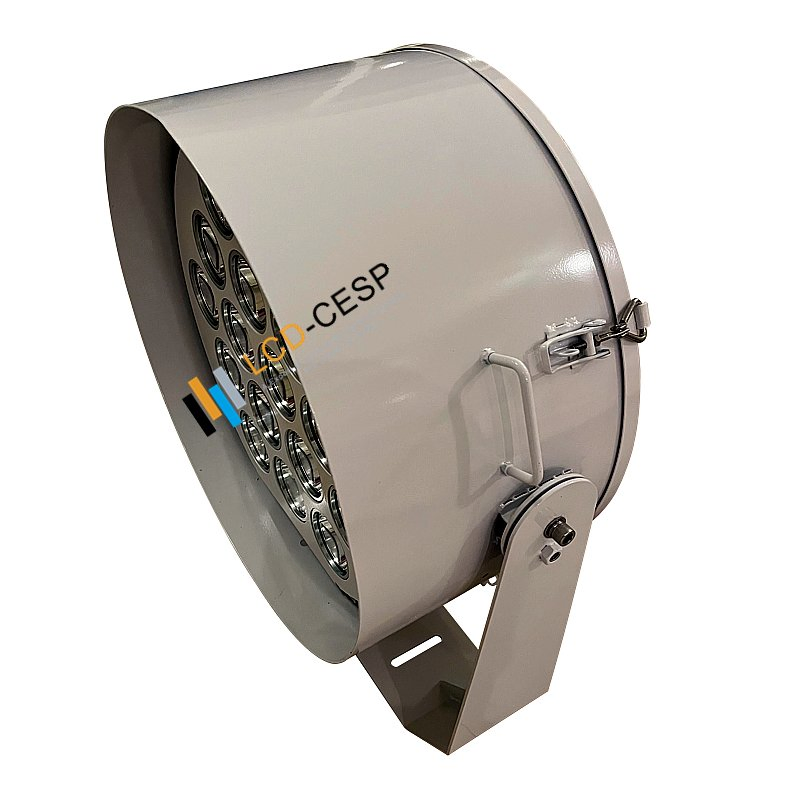 Stainless Steel 80W-100W-150W-250W-350W LED Spotlight 24VDC, 2deg, 5km 6km Marine Navigation Offshore Platform Light Long-Range Suez Canal Searchlight