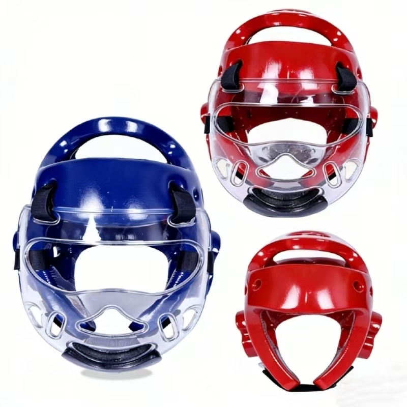 Kids Headgear with Face Shield Taekwondo Safety Training Helmet