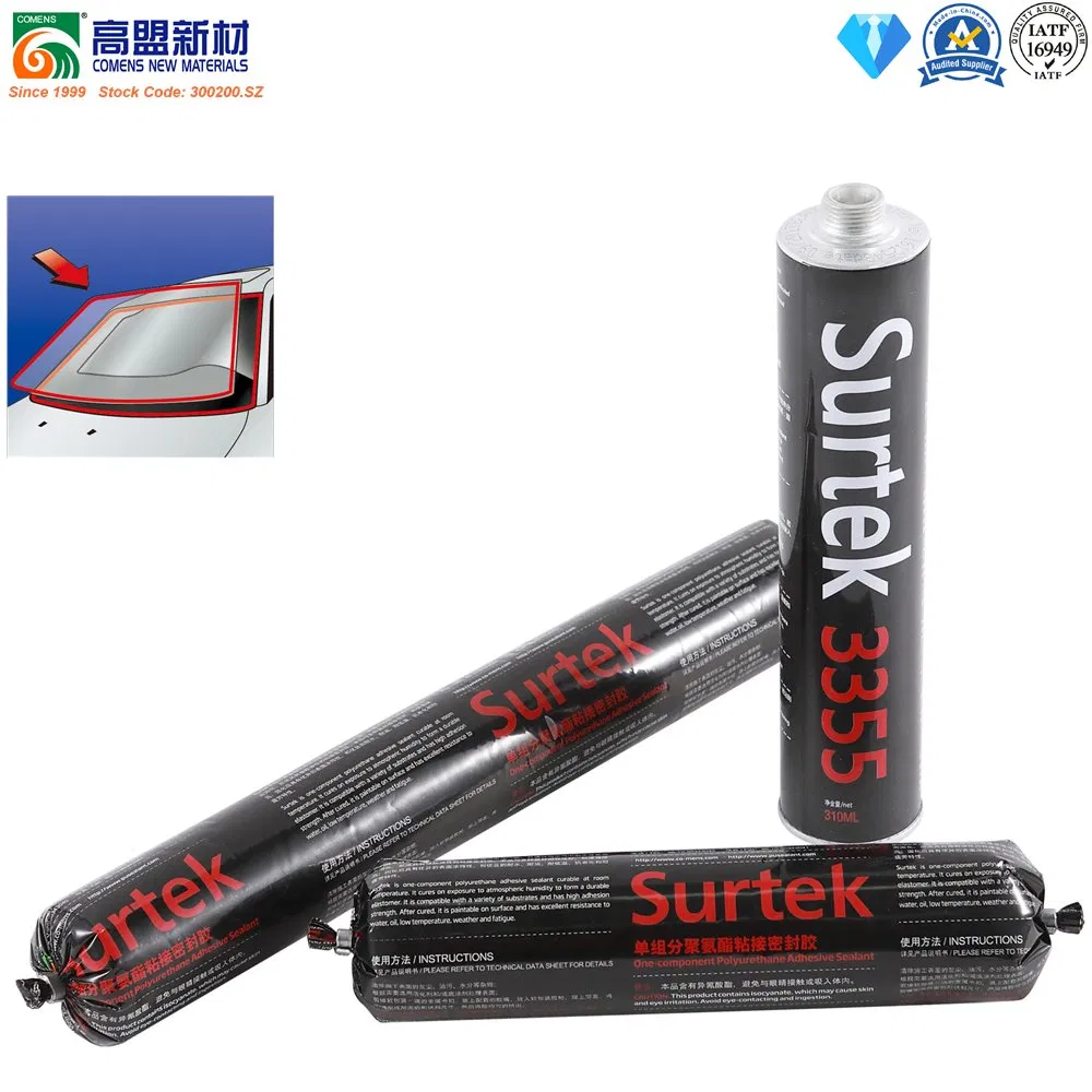 High Quality Fast Curing Polyurethane Sealant PU Glue for Auto Glass Replacement (Surtek 3355)