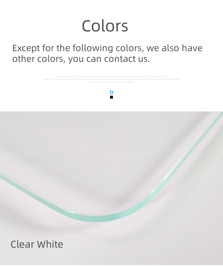 Customized 3-25mm Building Windows Railing Panels Toughened Systems 6mm Clear Tempered Glass