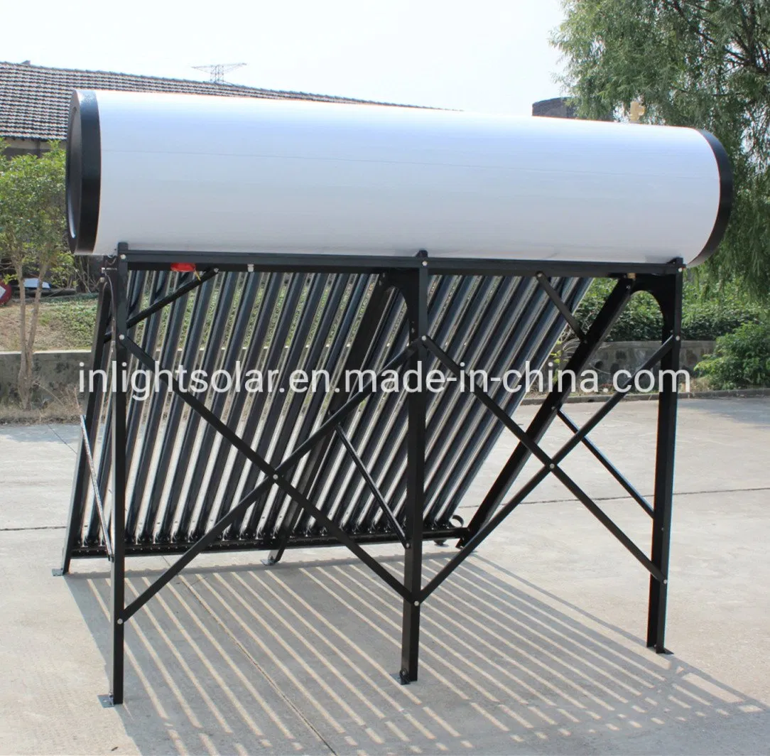 10-36tubes Color Steel Compact Heat Pipe Pressurized Solar Water Heater for Flat Roof