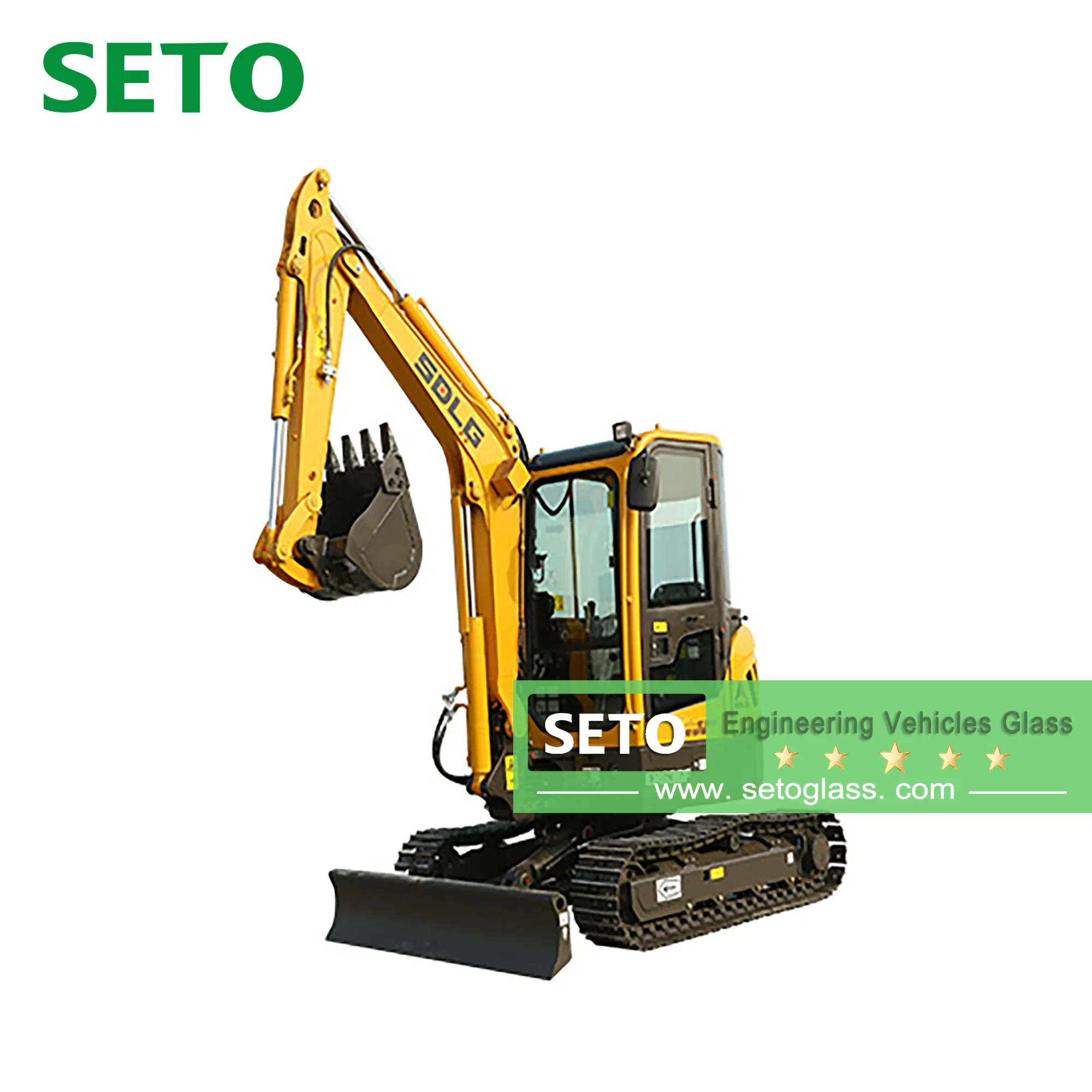 Cab Glass Tempered Glass for Agricultural Equipment Machine Excavator