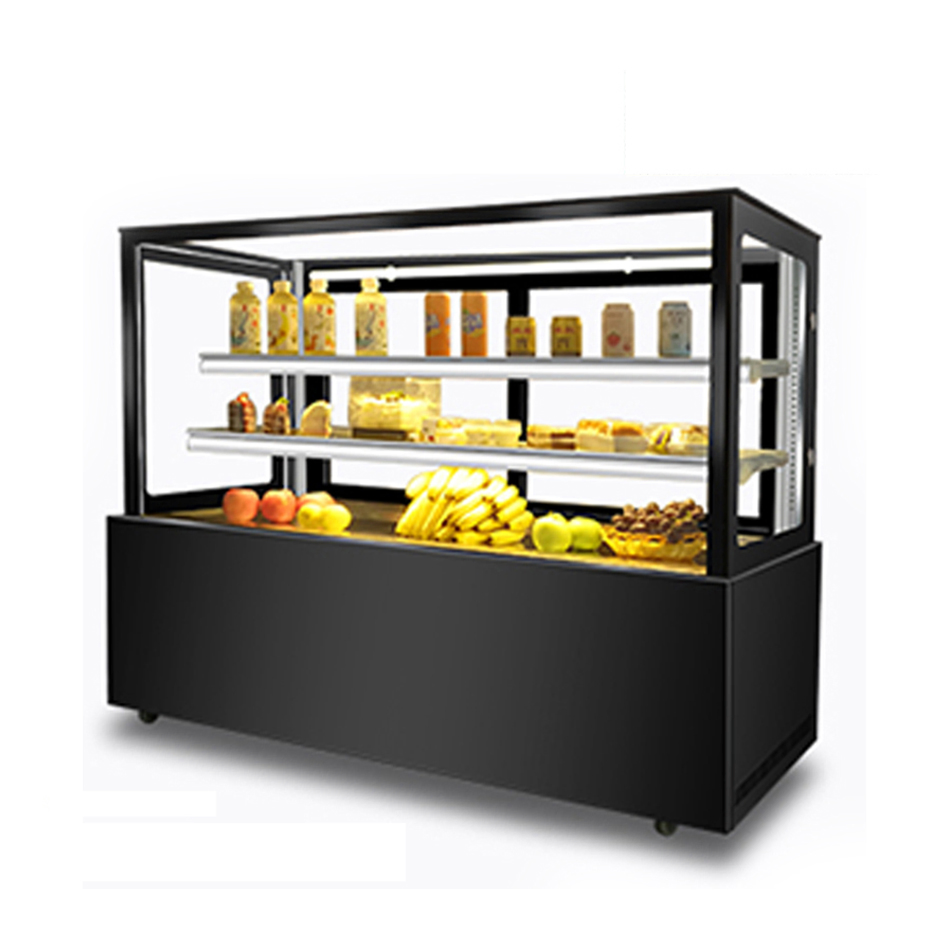 Commercial Display Fridge Cake Showcase 3 Layers Length Heated Glass