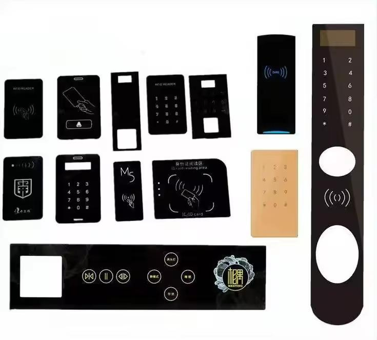 Customized 2mm Anti Fingerprint Tempered Cover Glass for Face Recognition Smart Door Lock with Screen Printing