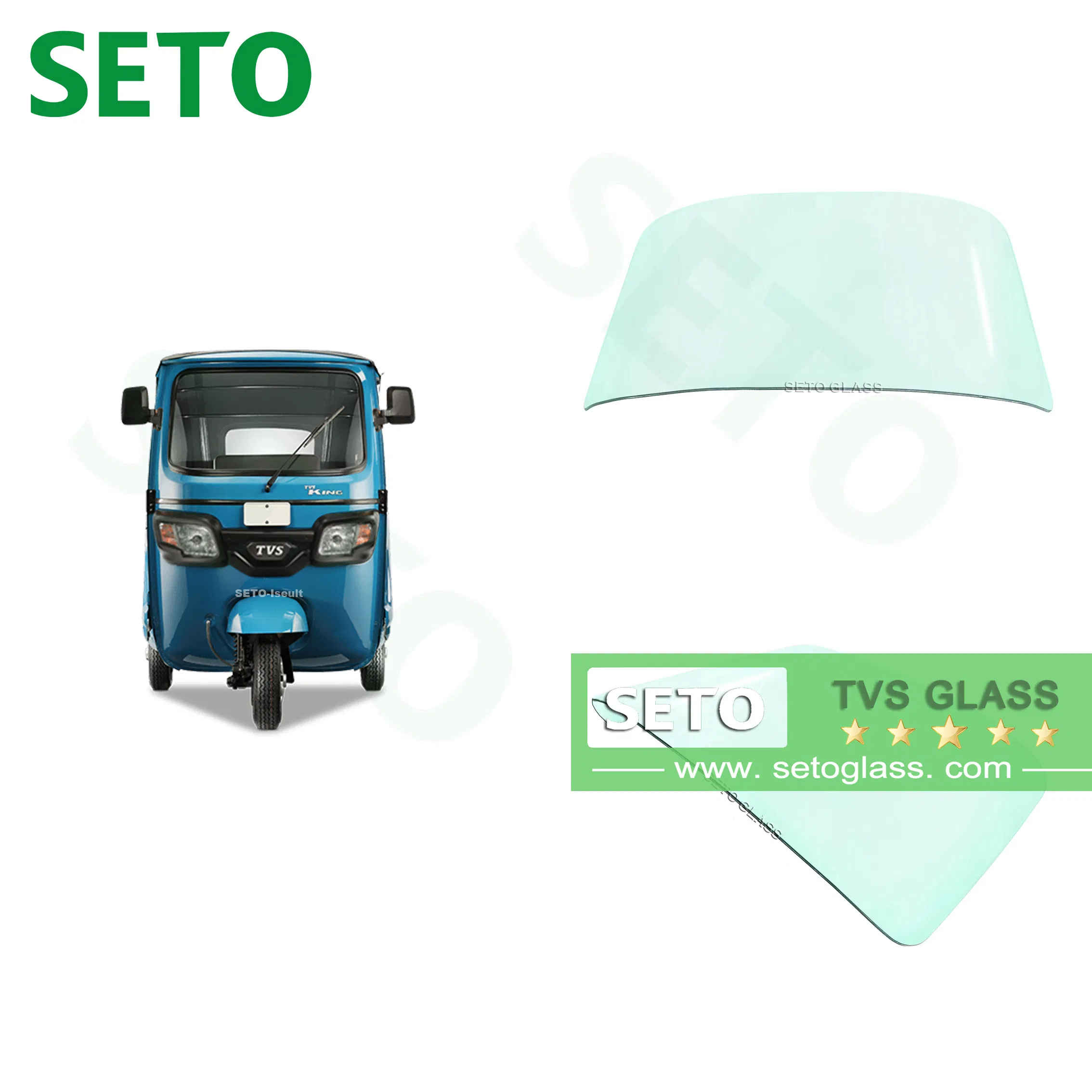 Tvs King Tuktuk Windshield Tricycle Parts with Factory Wholesale Price Laminated Glass