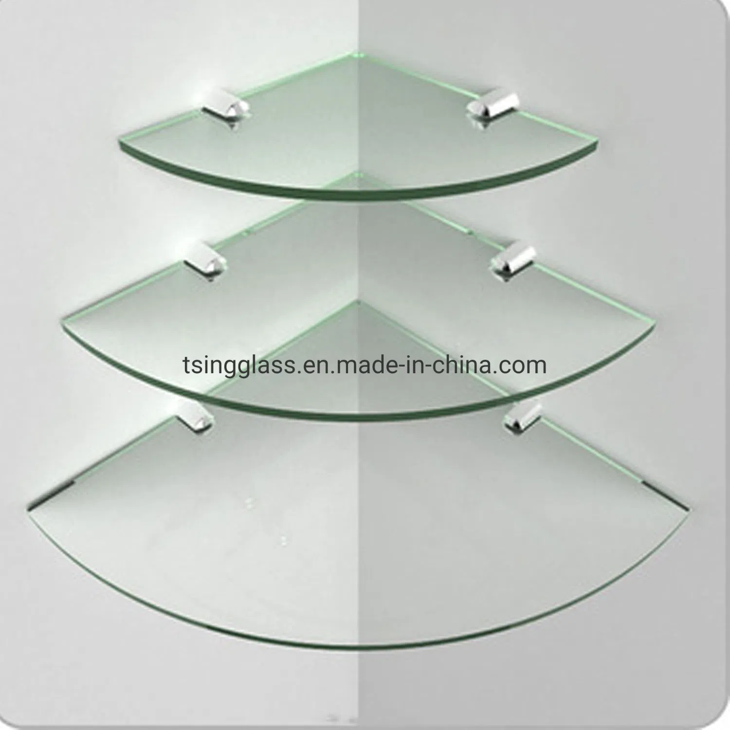 6-8 mm Corner F Green Flat Diamond Polish Triangle Pentagon Quarter Circle Square Rectangle Tempered Shelf Curved Stairs Bathroom Glass with CE Certificate