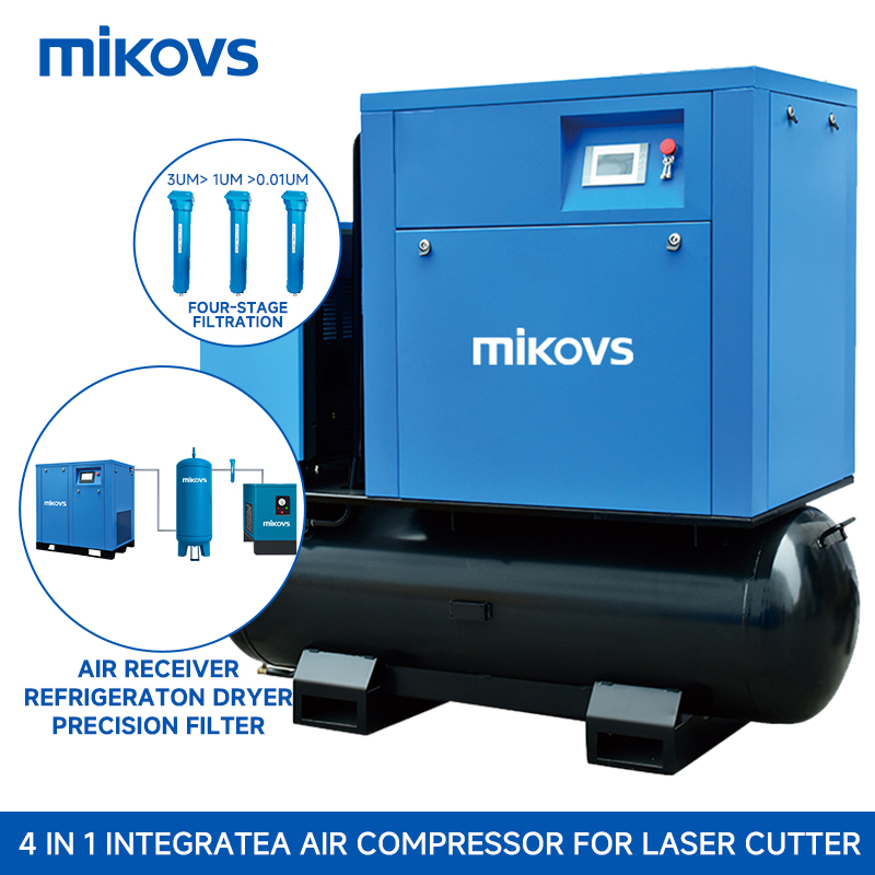 4-in-1 silent Industrial Air Compressor 15kw Intergrated Fixed Speed Screw Air Compressor