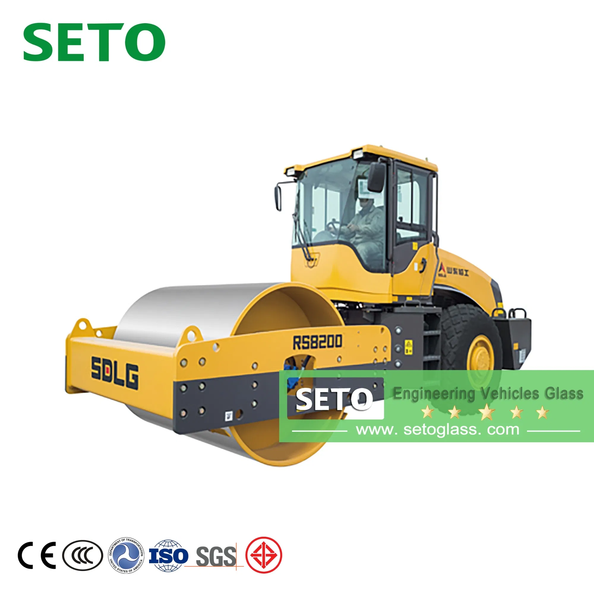 OEM New Tempered Glass Excavator Cabin Cab Door Glass