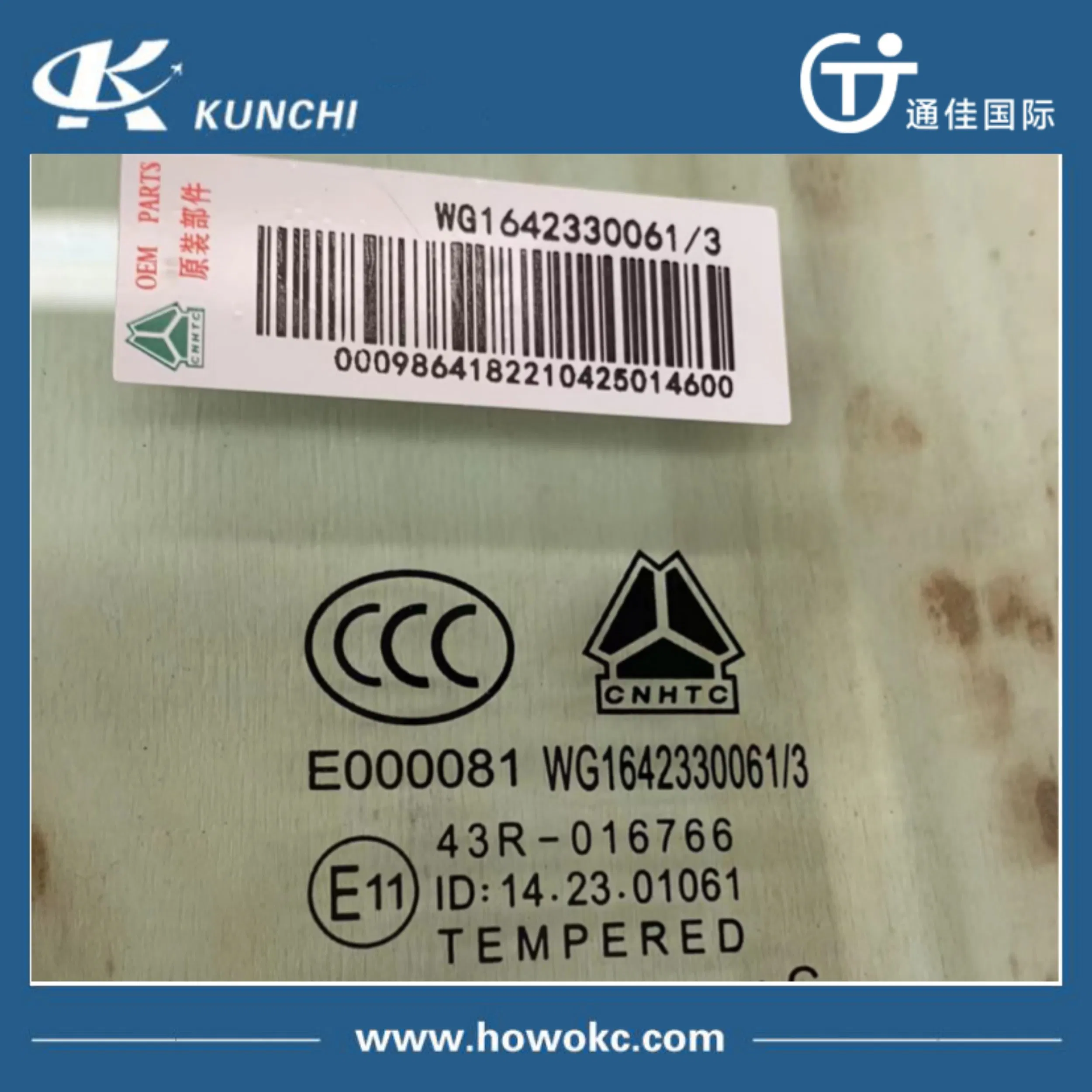 Sinotruk HOWO Truck Spare Parts Cabin Parts Door Glass with Wg1642330061/0