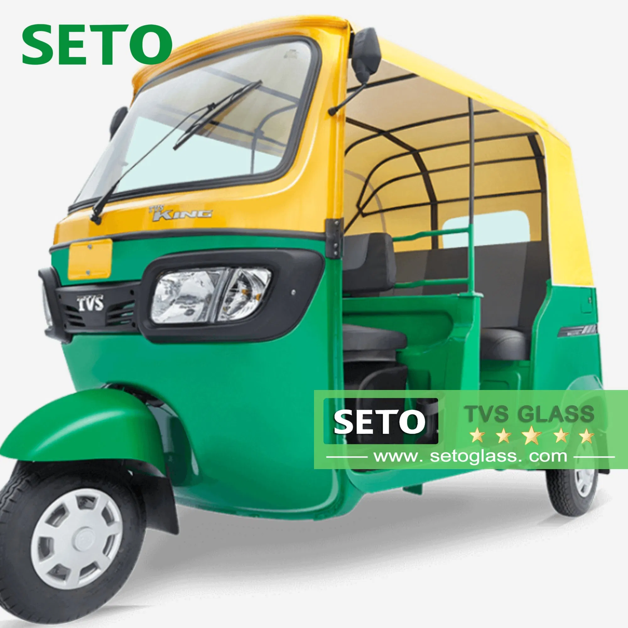 Auto Rickshaw Custom Laminated Front Glass Factory Bulk Order Price for Tvs King Windshield