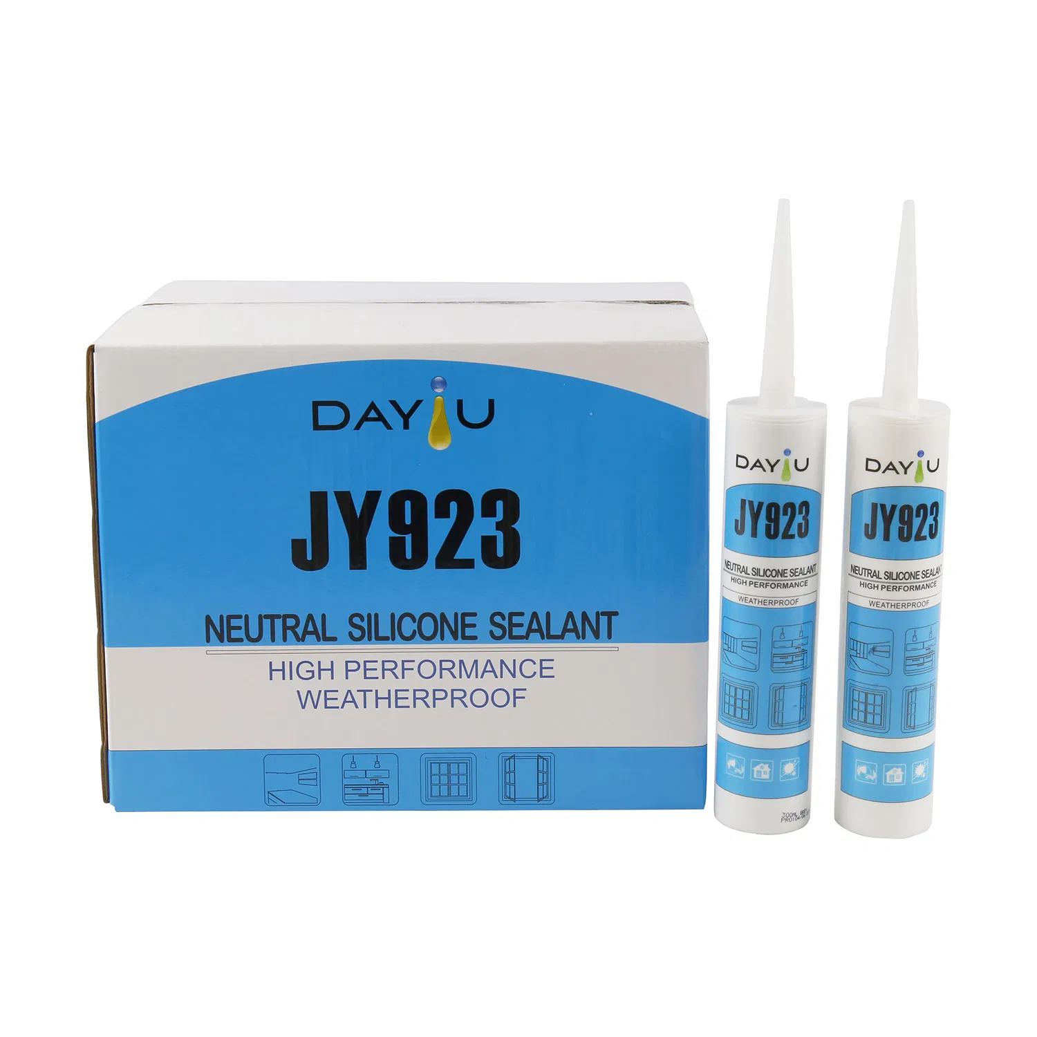 Black Silicone Car Window Adhesive Sealant Auto Glass Windscreen Glue for Construction Packing Woodworking