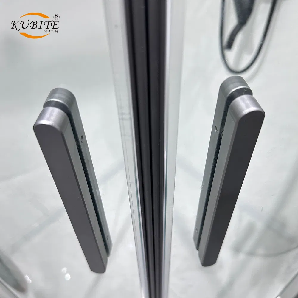 6mm Tempered Glass Wet Room Pivot Quarter Circular Modern Shower Glass Door