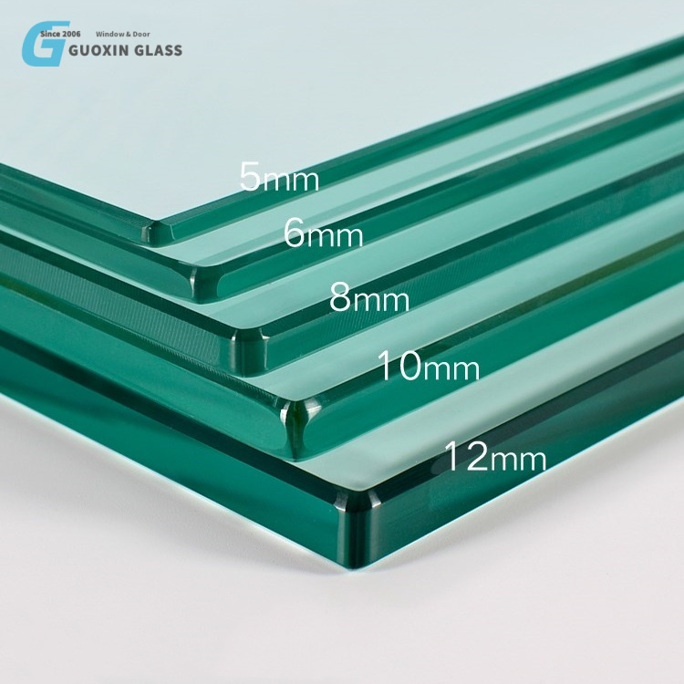 Customized 3-25mm Building Windows Railing Panels Toughened Systems 6mm Clear Tempered Glass