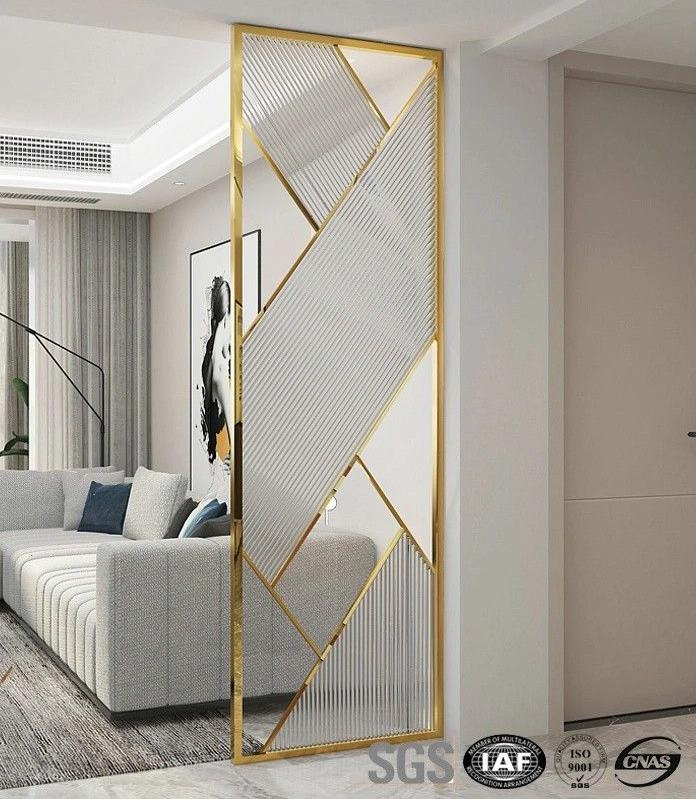 Sally 8mm Tempered Fluted Glass Fixed Framed Splicing Shower Screen