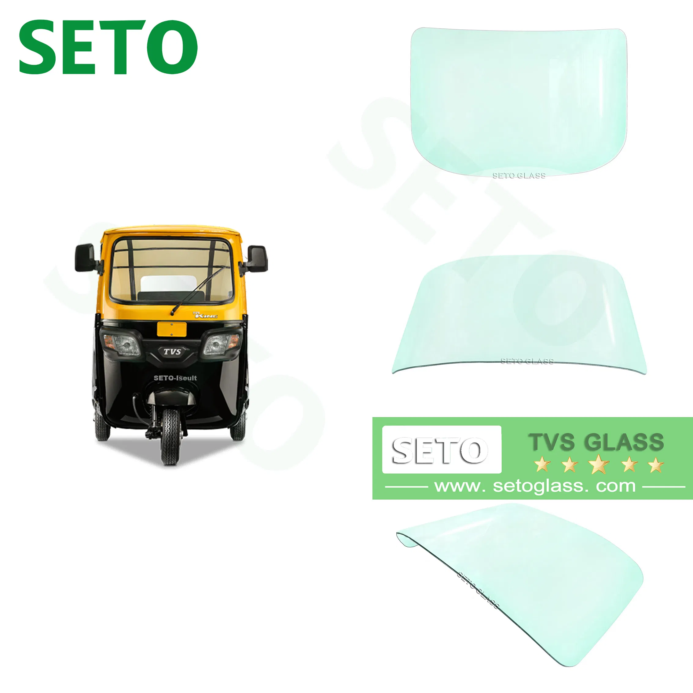 Tuk Tuk Windshield Factory Wholesale Competitive Pricing Laminated Glass for Tvs King