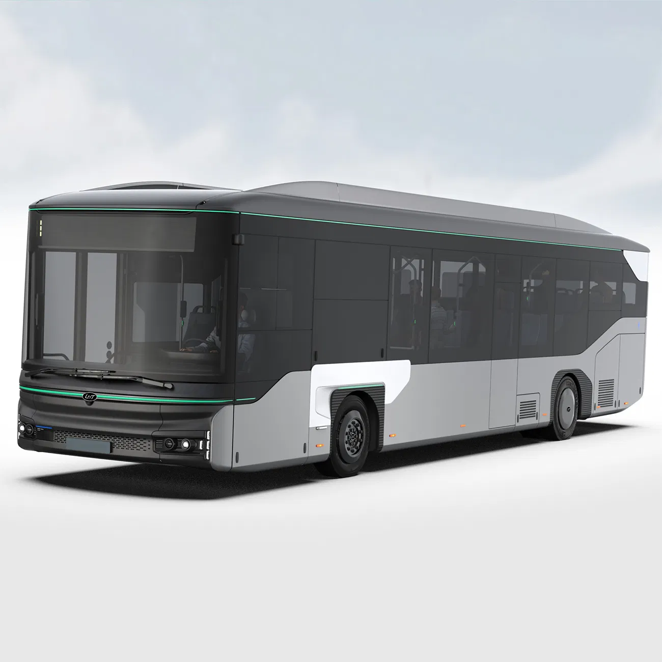 China Factory Brand New 12m New Energy Three Door Electric City Bus Electric Long Public Passenger Transport City Bus Low Entrance City Bus Low Floor City Bus