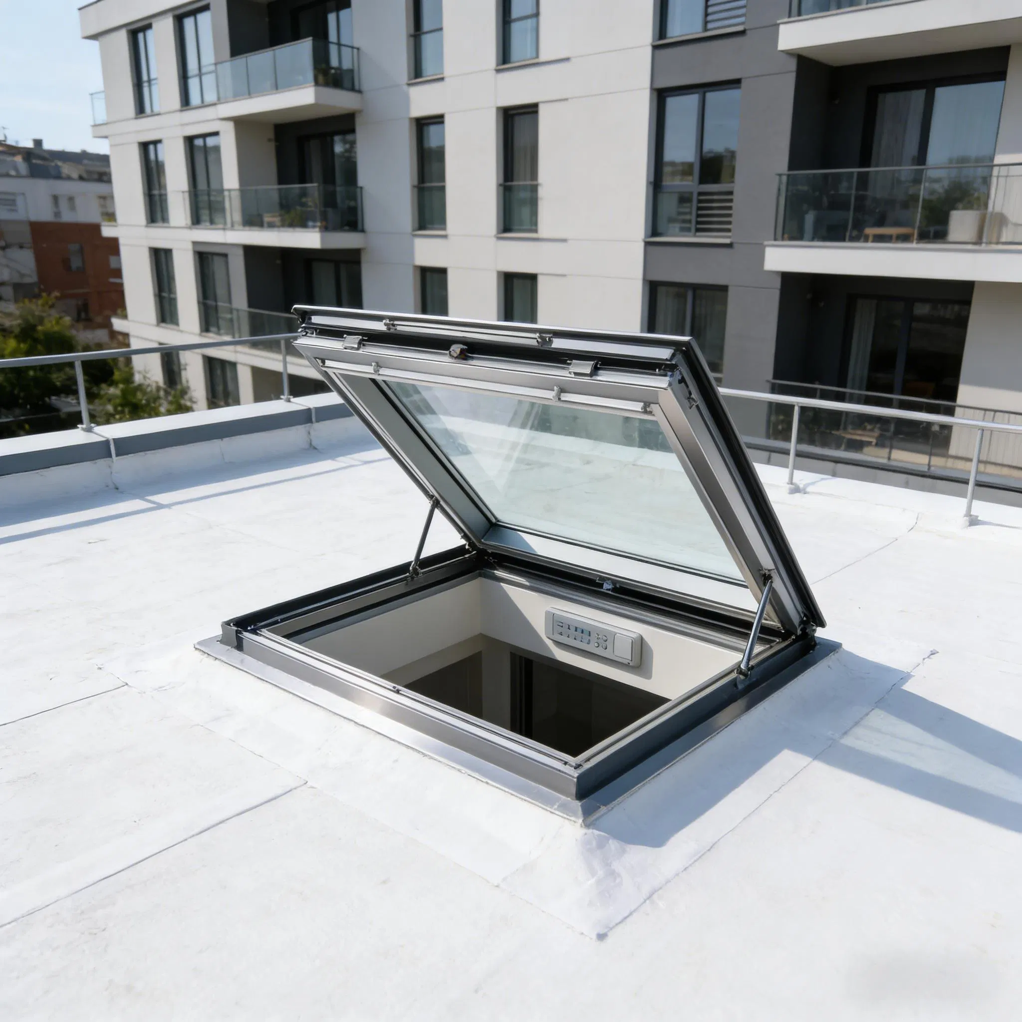 Durable Skylight with Wood Grain Transfer 6063-T5 Alloy 1 6mm Thickness
