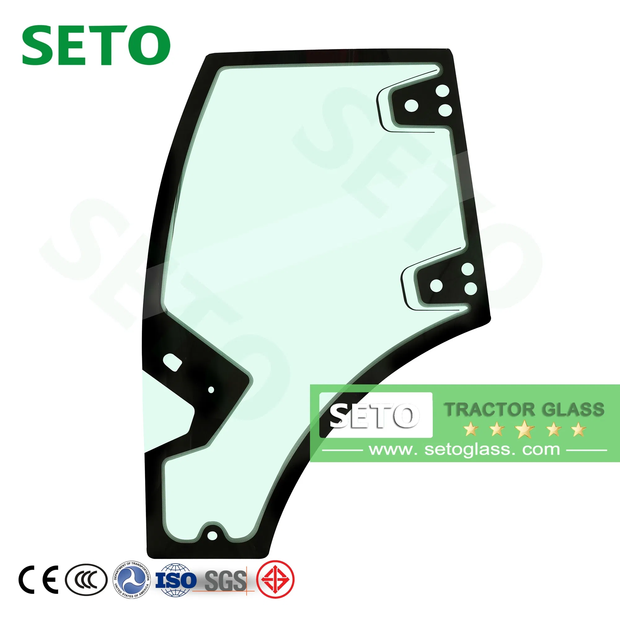 5mm 4mm 3mm Tractor Tempered Window Glass Side Glass Manufacturers