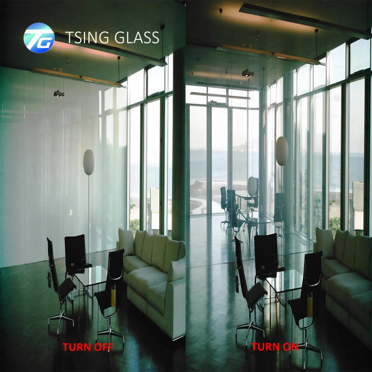 Adhesive Smart Film Smart Glass for Office Showeroom