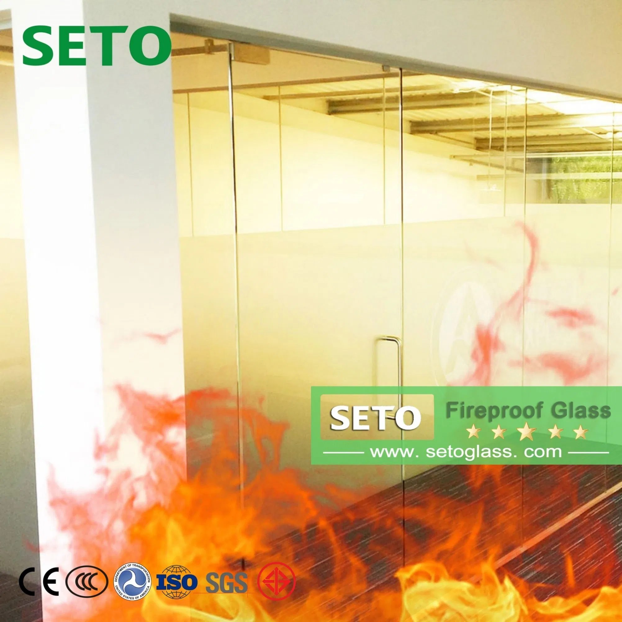 3.0h Security Glass Fireproof Glass 35mm Powder Coated Waterproof