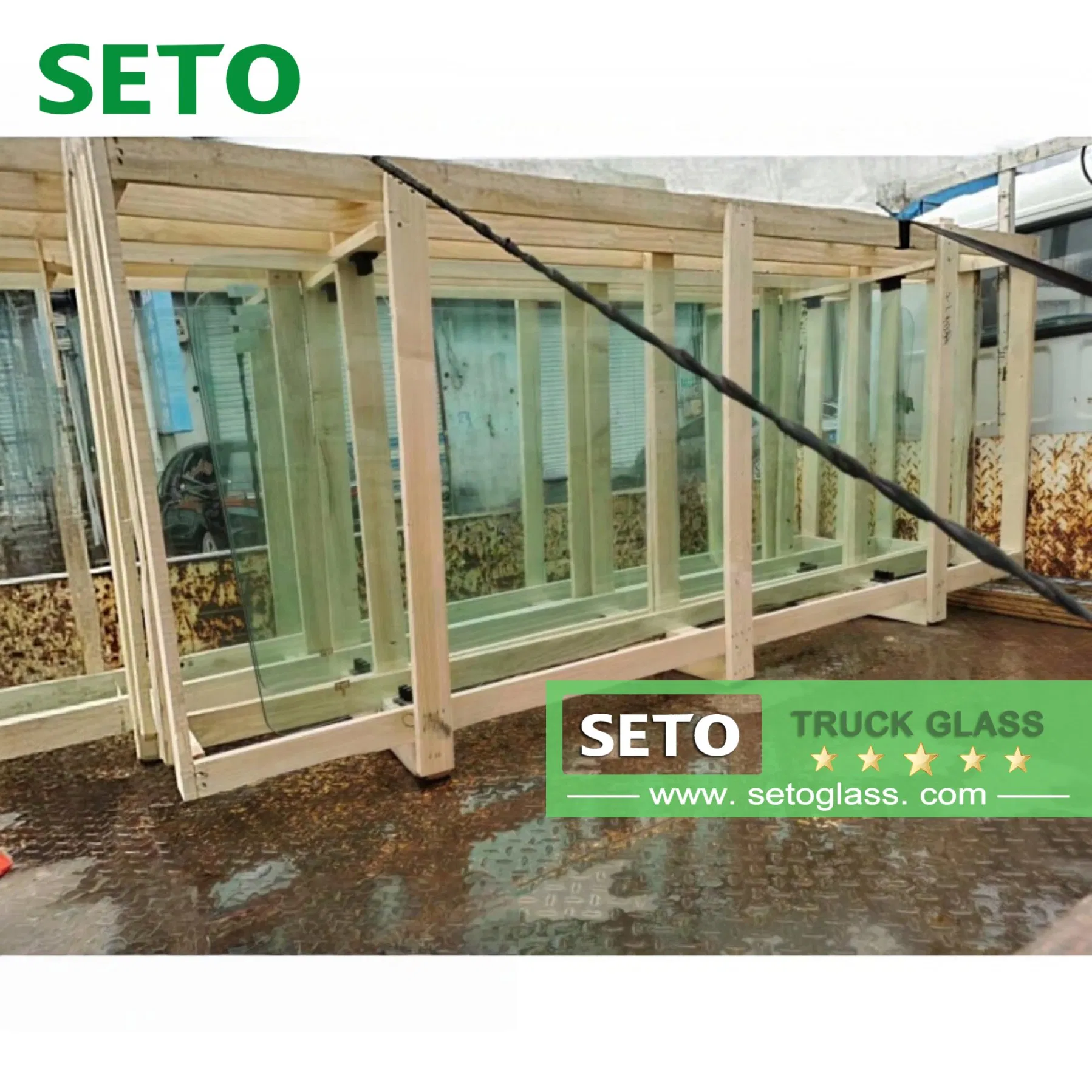 Truck Crane Cab Window Glass Tempered Laminated Window Windshield Glass