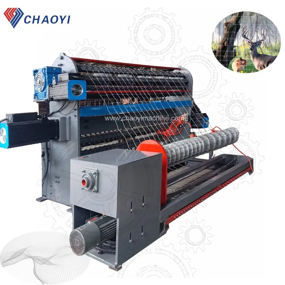 New Style PLC Control Steel Wire Drawing Machine Fixed Knot Wire Mesh Knitting Fence Making Machine