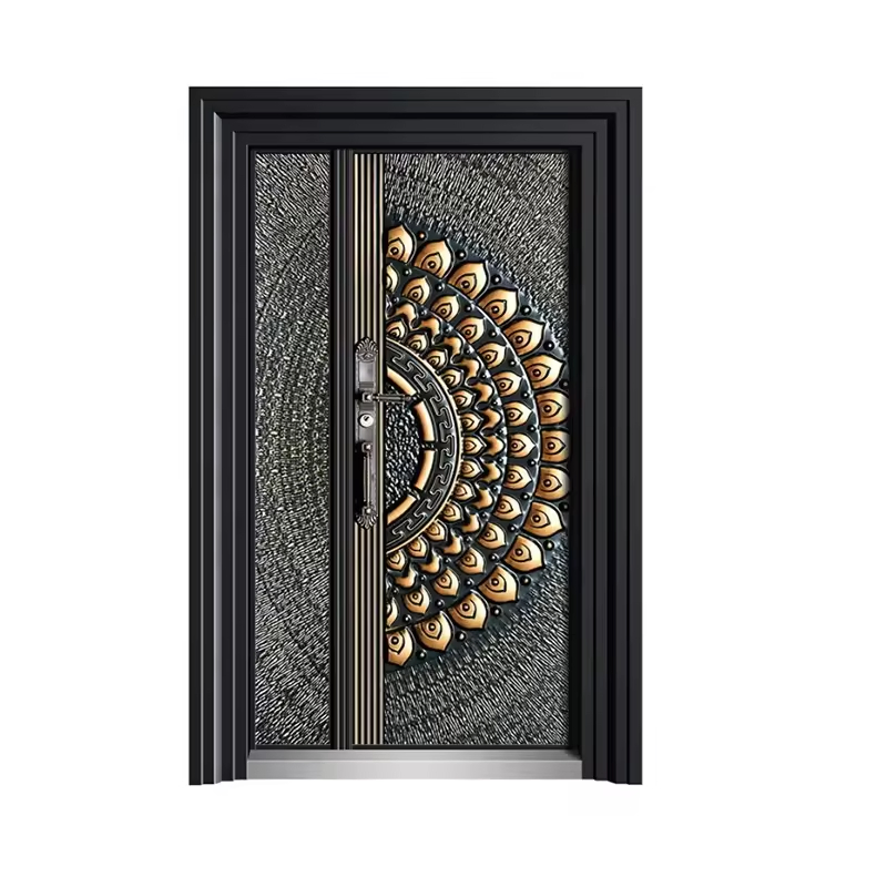 Aluminum Steel Bulletproof Door New Design Luxury Soundproof Steel-Cast Front Entry Doors for Villa House