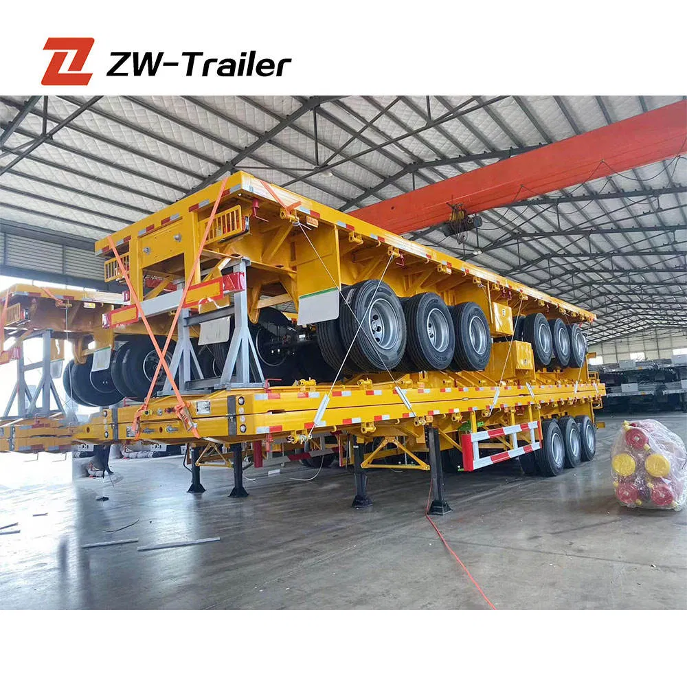 Flatbed Trailer for Sale 40-80FT Heavy Duty Truck Use