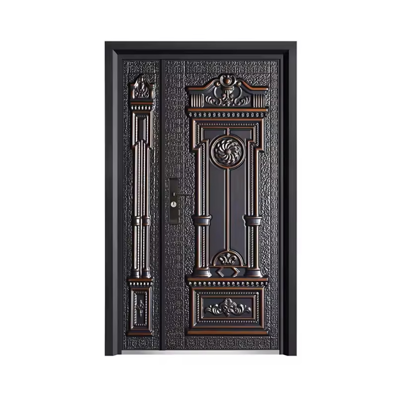 Aluminum Steel Bulletproof Door New Design Luxury Soundproof Steel-Cast Front Entry Doors for Villa House