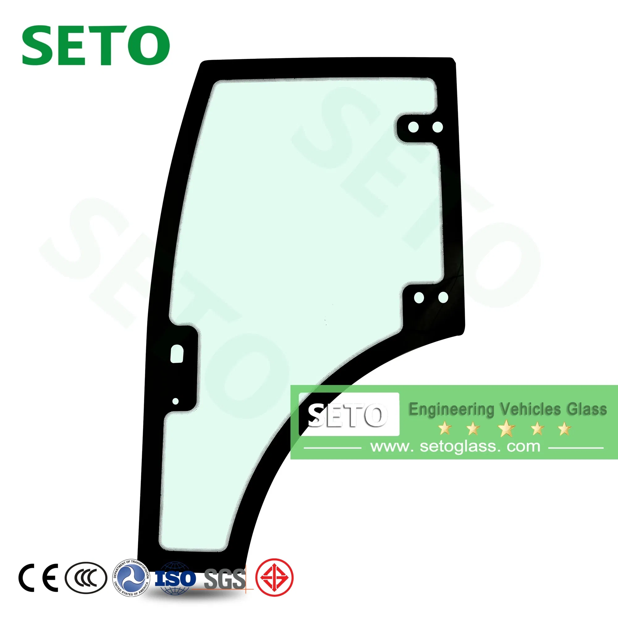 Excavator Cab Glass Front Windshield Glass Tempered Glass