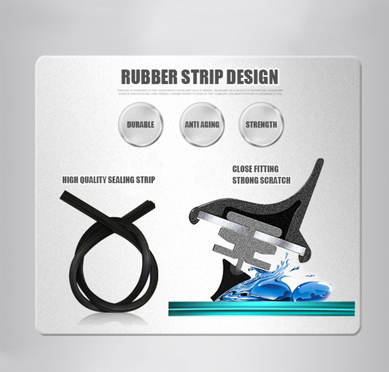 Factory High Quality Hybrid Windshield 95% Car Wiper Blade Rubber Strip Wipers for 95% Car
